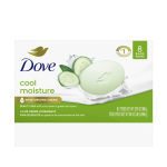 Dove Women’s Cool Moisturizing Beauty Bar – Cucumber & Green Tea, 3.75 oz (8 Bars)